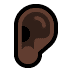 👂🏿 ear: dark skin tone display on Windows